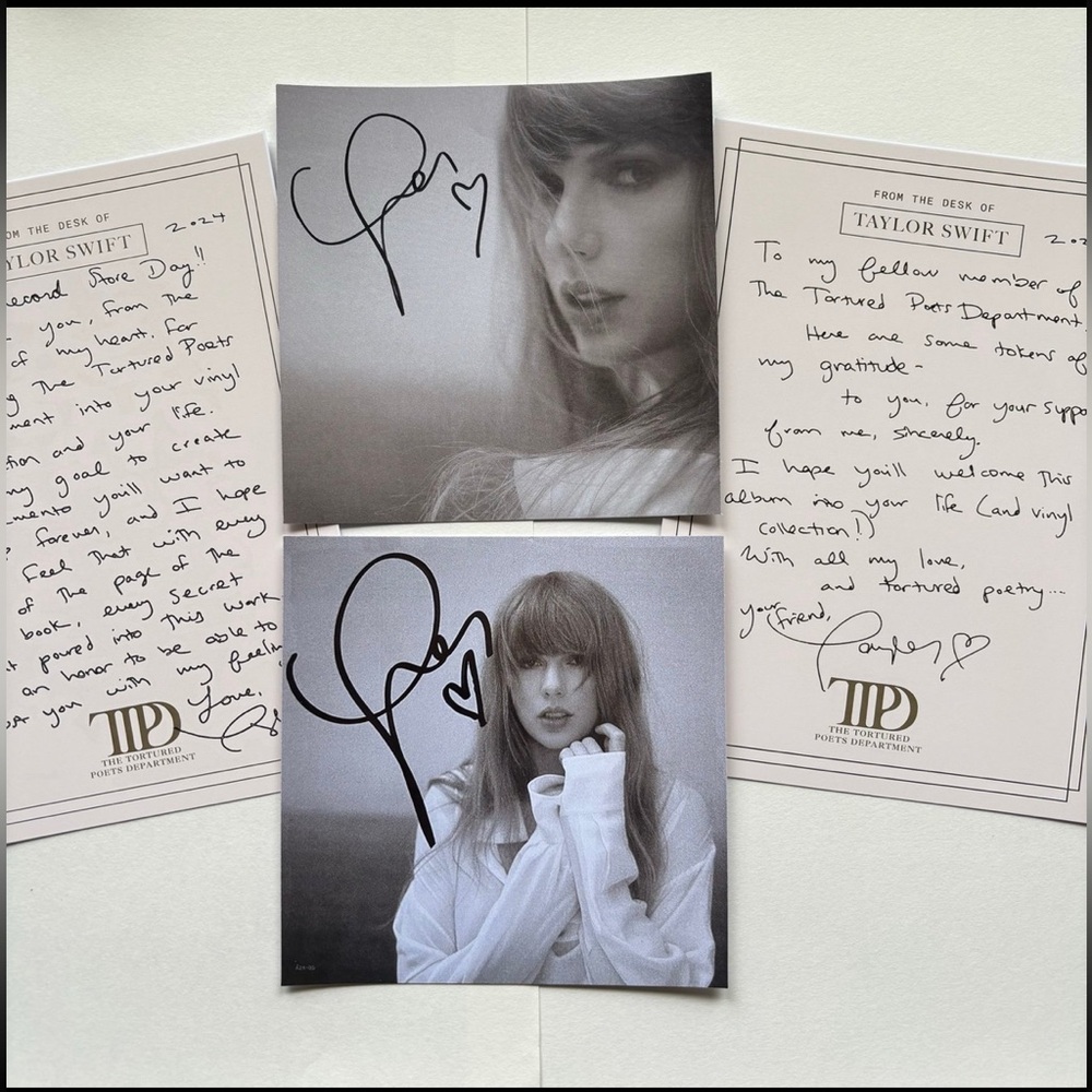 Taylor Swift TTPD Fanmade Signed Prints Set